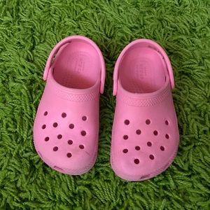 Crocs pink slip-on sandals